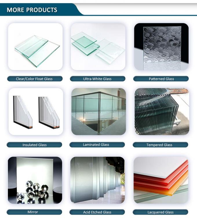 3/8′′ 1/2′′ 10mm 12mm Thick Colorless Transparent Clear Tempered Toughened Glass for Doors Balcony Handle Railing Partition