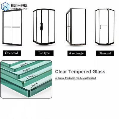 8 mm 10 mm 12 mm helder gehard glas voor badkamer en deur Glas Naverkoopservice 5 jaar