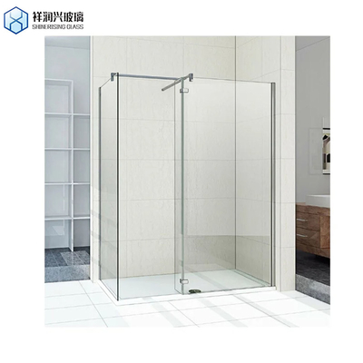 Dubbele schuifdeur badkamer douche kamer met helder gehard glas en aluminium legering frame