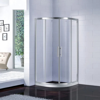 Villa douche kamer met textuurglas hoek deurframe en plexi glas acryl behuizing