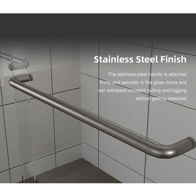 Moderne minimalistische badkamer 8 mm gehard glas Diamant draaide douche deur met 2 handgrepen