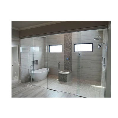 80X80 Zwart Kleine vierkant glas douche behuizing hut voor thuis vlak gepolijst rand werk