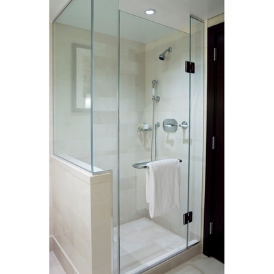 80X80 Zwart Kleine vierkant glas douche behuizing hut voor thuis vlak gepolijst rand werk