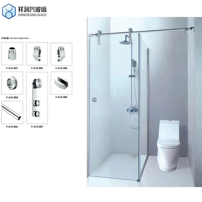 Outdoor Aanpassing 6mm Luxe Eenheid Grote hoekstalletjes Volledig frame Schuifdouche deur