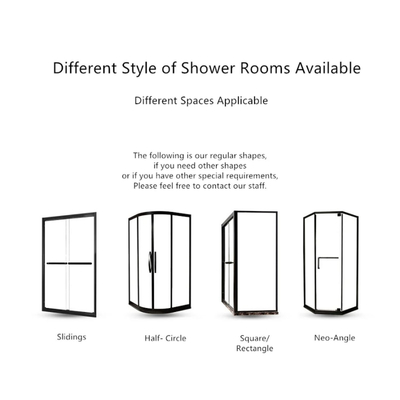 Als de klant prima dikte frameless design 600mm swing douche deur met helder glas