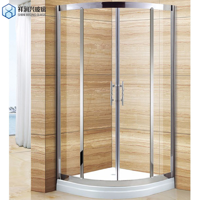 Badkamer 6mm getemperd klein douchescreen zilver draaide douche deur voor aanpassing