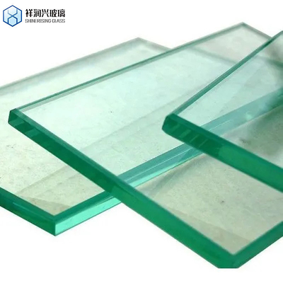 Plat gepolijst randwerk 12 mm helder gehard glas deur voor kantoor douche afschermingen CE