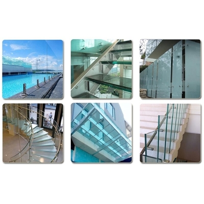 Railing Balustrade Canopy Foof vloer Trappen gelaagd glas Dikte Verzoek Energie