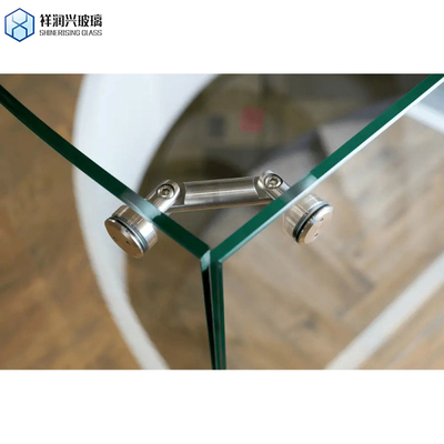 3 mm-19 mm dik transparante glas met grote gebogen rand gehard glas tafelborden