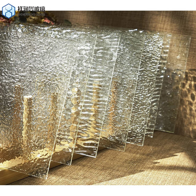 Duidelijk Brons Karatachi Qingdao Glanzend Mistliet Flora Fluted Patroon Glas 7-14 dagen
