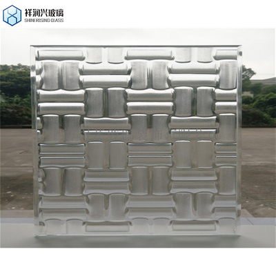 Vaste kleur 190*190*80mm Helder patroon Holle glasblok/baksteen met SGS-certificaat