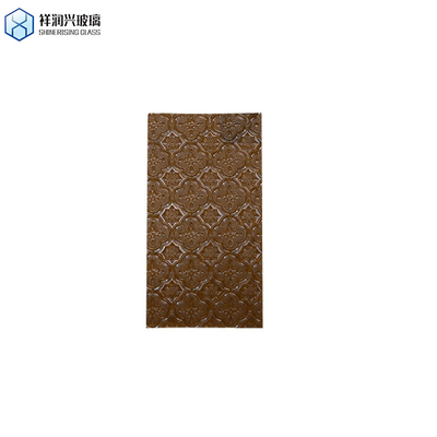 8 mm bruin gemodelleerd glas schitterend regen/diamant/water decoratief glas 1830*2440