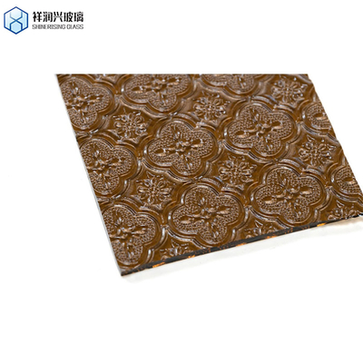6 mm 6,8 mm helder bedraad Qingdao Patroon/Figuur/Grol glas Bruin Grof glas