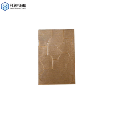 7-14 dagen Levering Decoratief Bruin Gemaakt Glas Met Flora Patroon Dikte 4-8 mm