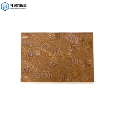 Custom Patterns Kunstglas met gegraveerde wanddecoratie 3mm 3,2mm 4mm Bruin Gekleurd Glas