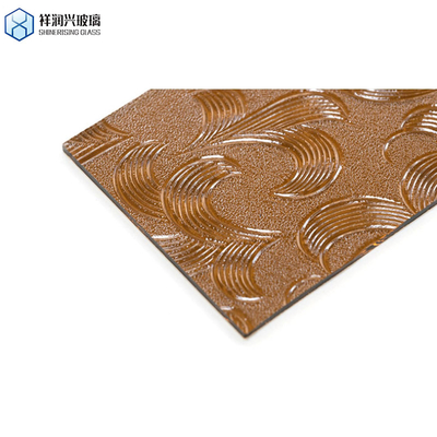Custom Patterns Kunstglas met gegraveerde wanddecoratie 3mm 3,2mm 4mm Bruin Gekleurd Glas