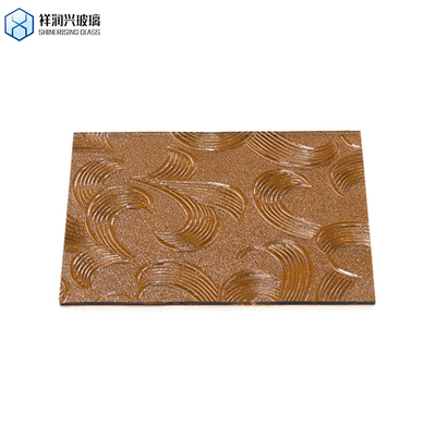 Custom Patterns Kunstglas met gegraveerde wanddecoratie 3mm 3,2mm 4mm Bruin Gekleurd Glas