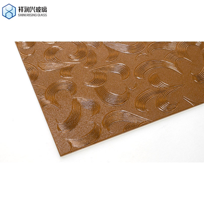 Custom Patterns Kunstglas met gegraveerde wanddecoratie 3mm 3,2mm 4mm Bruin Gekleurd Glas