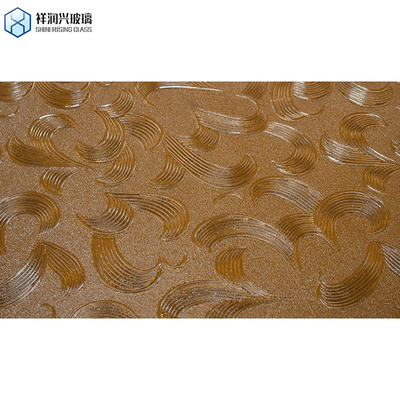 Custom Patterns Kunstglas met gegraveerde wanddecoratie 3mm 3,2mm 4mm Bruin Gekleurd Glas