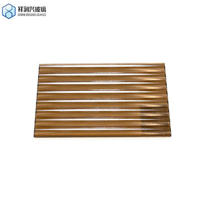 Uniek patroon getint glas reflecterend glas gehard bruin geborduurd glas voor uw huis