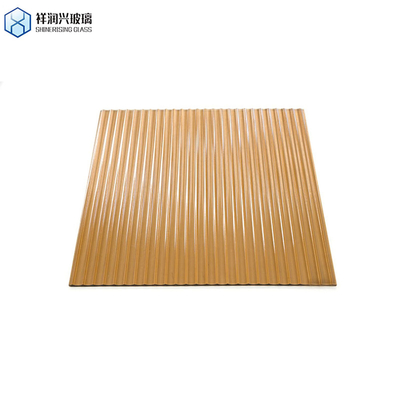 Regen/Diamant/Water Art Decoratief Chemisch Gehard Geperst Glas Qingdao Patroon Bruin Grofglas