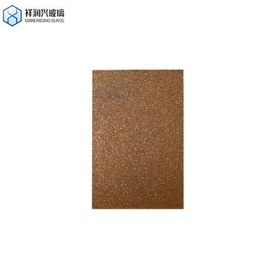 Regen/Diamant/Water Art Decoratief Chemisch Gehard Geperst Glas Qingdao Patroon Bruin Grofglas
