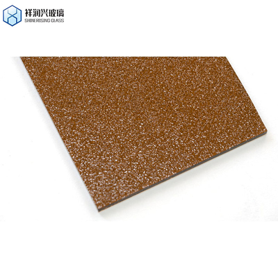 Regen/Diamant/Water Art Decoratief Chemisch Gehard Geperst Glas Qingdao Patroon Bruin Grofglas