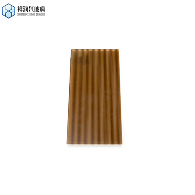 ISO gecertificeerd 3mm-8mm helder brons Karatachi Qingdao mistliet Flora Fluted Pattern Glass