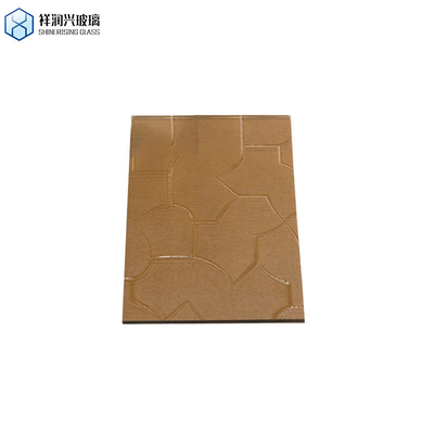 3 mm-8 mm helder en gekleurd Qingdao bedraad patroon glas voor het bouwen van bruin gebosste glas