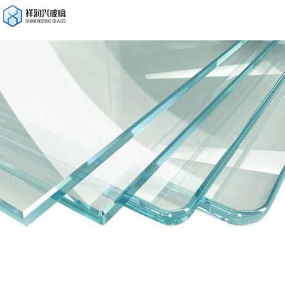 Bouw van 6 mm 10 mm ultra helder gehard glasplaat met certificaat en eindkap verpakking