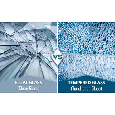 SGS gecertificeerd 4mm-15mm Custom Clear Fully Tempered Safety Glass voor bouwglas