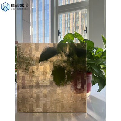 Buiten 4 mm 5 mm 6 mm Bronzen Mei bloem gefigureerd Patroon glas met optionele grootte Single Roll