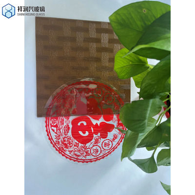 Op maat gemaakte 4/5mm Clear / Bronze Rain / Bamboo Product Pattern / Figured Glass Demand