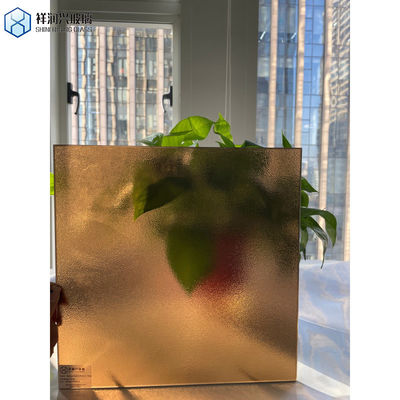 Platte 3 mm brons Karatachi met patroon / geïmpregreerd glas met platte randwerk plat gepolijst