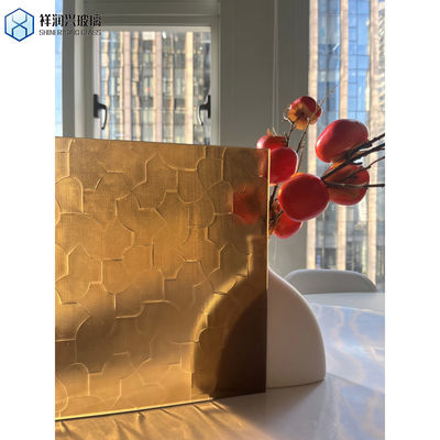 Temperbaar Nashiji-patroonglas in 3-8 mm heldere groene blauwe bronskleur voor meubels