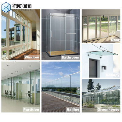 Custom 8mm 10mm gehard glas schuifdeur voor het bouwen van industriële douche scheidingswand