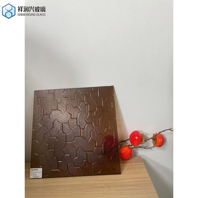 Transparante ambachtelijke graniet textuur kunst glas in kleur glas met patronen voor scheidingswand 3 mm