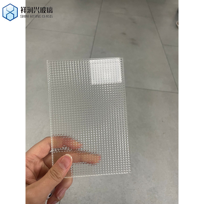 4mm Moru Flora Millenium Wave Diamond Rain Water Cube Low Iron Tempered Grade Patterned Glass voor Venster