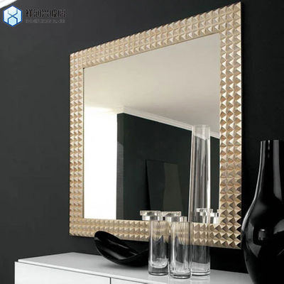 Plain Wall Aluminium Mirror Glass in Silver Finish Plaatglas met Flat Polished Edge Work