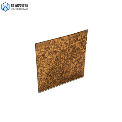 Gelamineerd 4 mm Blauw Bruin Zwart Beveled Rectangle Antiek Spiegelscherm voor amusement