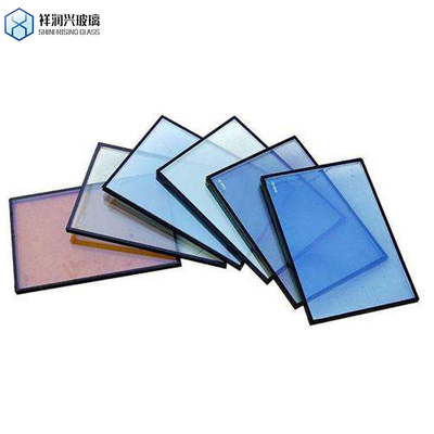 Op maat gemaakte aanvraag Professionele 5 mm reflecterend blauw getinte gehard glas voor ramen