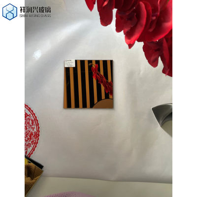 Klantvereiste Moderne bronzen gouden glas gekleurde spiegelpaneel helder drijvend glas