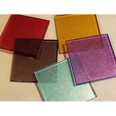 Groen glazen deurversiering 4 mm gehard kunst iriscent glas met dichroïsche coating