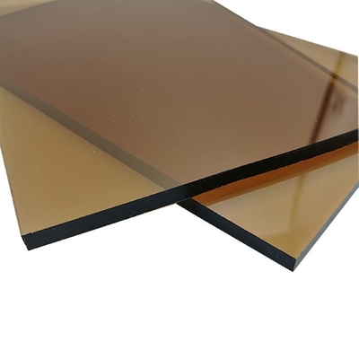 Vlak gepolijst randwerk 5 mm grijs glas voor gebouwen decoratie in vaste kleur
