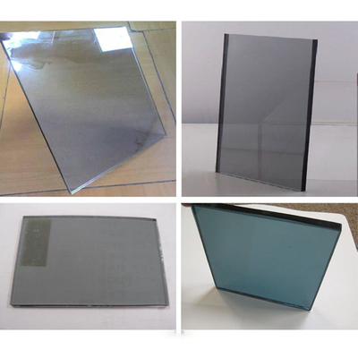 Plat gepolijst reflecterend glas in donkerblauw Brons en grijs voor gebouwbouw