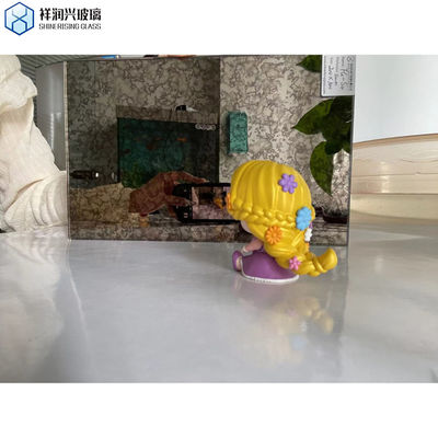 Zilveren afwerking Retro Modern Custom Beveled Antieke spiegeltegels voor klassieke muurkunst