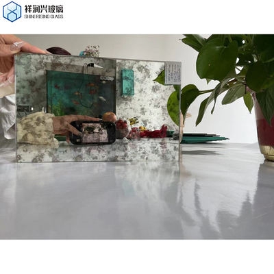 Glasframe Materiaal Vintage Art Genkleurde lenzen Antieke spiegel met vlak gepolijste rand