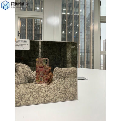 Moderne stijl antieke spiegel glas badkamer spiegel met verdriet goud geel ontwerp
