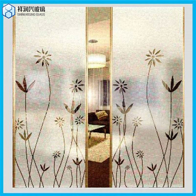 Qingdao 3mm-6mm Blauw Flora Glas Helder Moru Patroonvormig Figuurglas met CE ISO9001 Verhard Veiligheid Patroon Privacy Glas Vlak Gepolijst Rand Werk