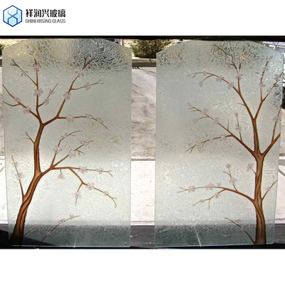 Bronzen Muru-patroon Glas Gefloten Textured Reed Patroon Glas Decoratief Gravureerd Gehard Glas